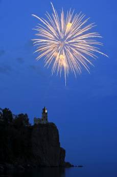 Fireworks lighthouse