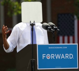 Obama teleprompter