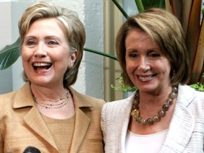 Hillary Clinton and Nancy Pelosi
