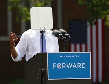 Obama teleprompter