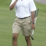 President Obama golfing
