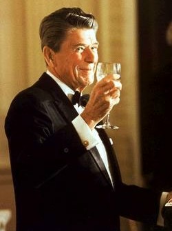 Ronald Reagan cheers